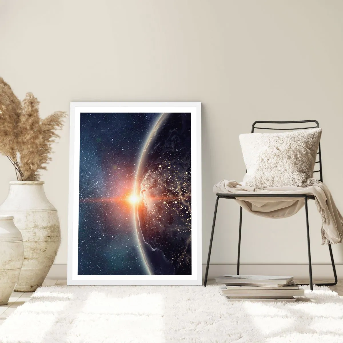 Pôster em moldura branca - Numa nova perspetiva - 50x70 cm