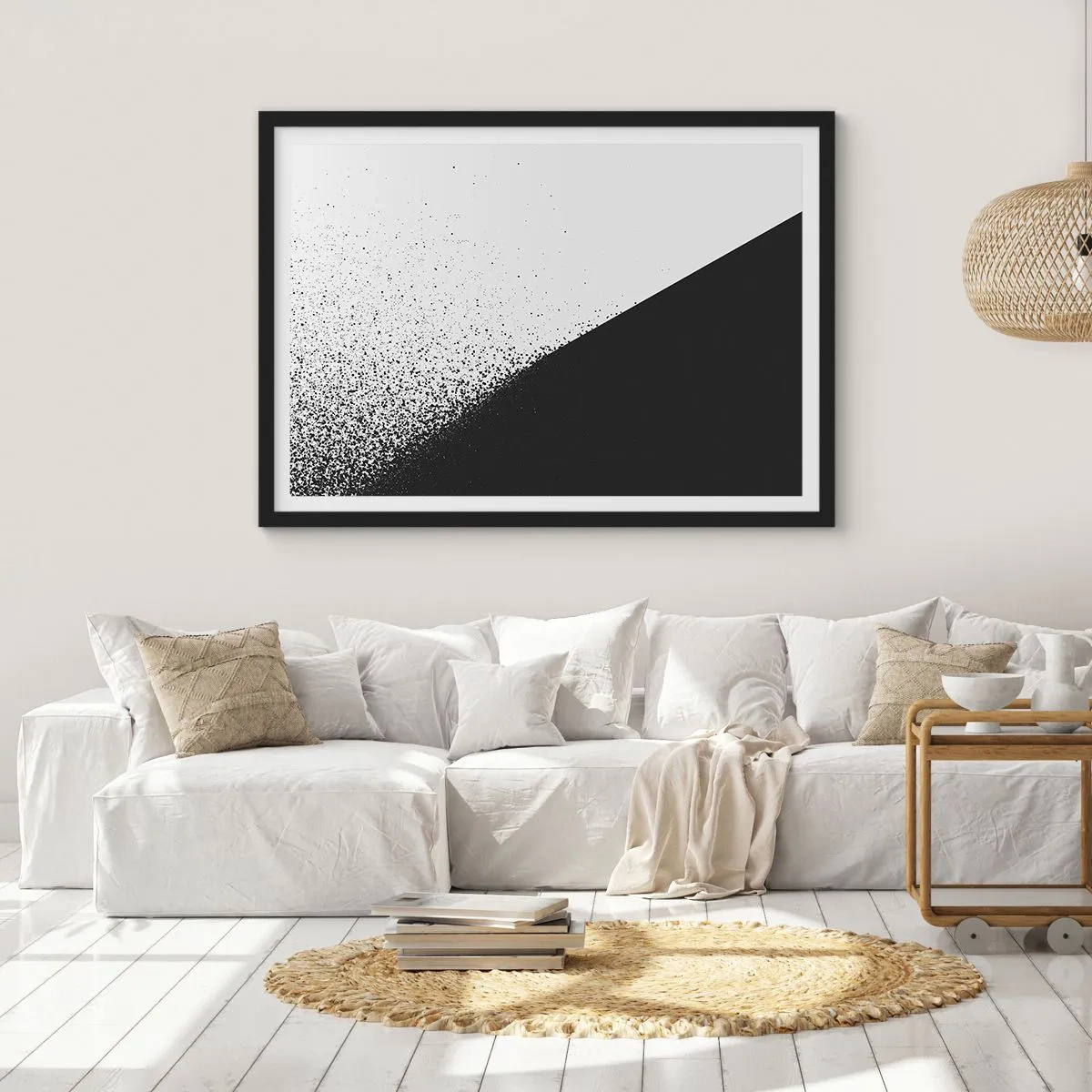 Pôster com moldura preta - Cada vez mais rápido, cada vez mais - 100x70 cm