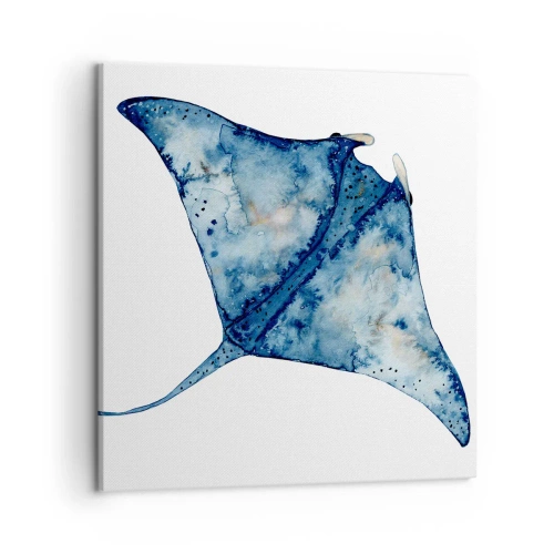 Quadro em tela - A vida em azul - 50x50 cm