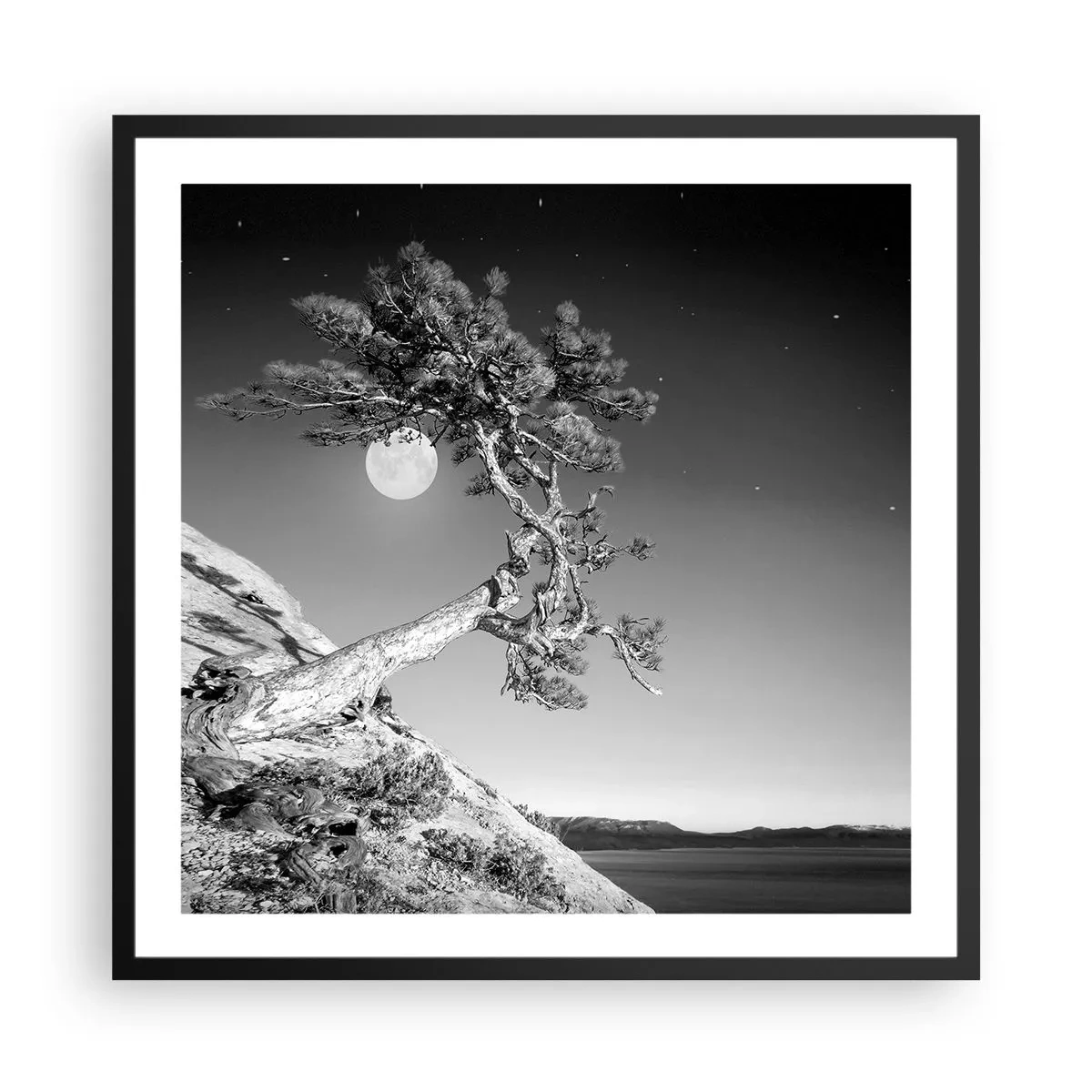 Pôster com moldura preta - Guerreira vitoriosa - 60x60 cm