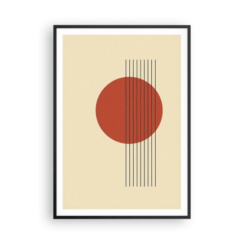 Pôster com moldura preta - Em círculo e mais além - 70x100 cm