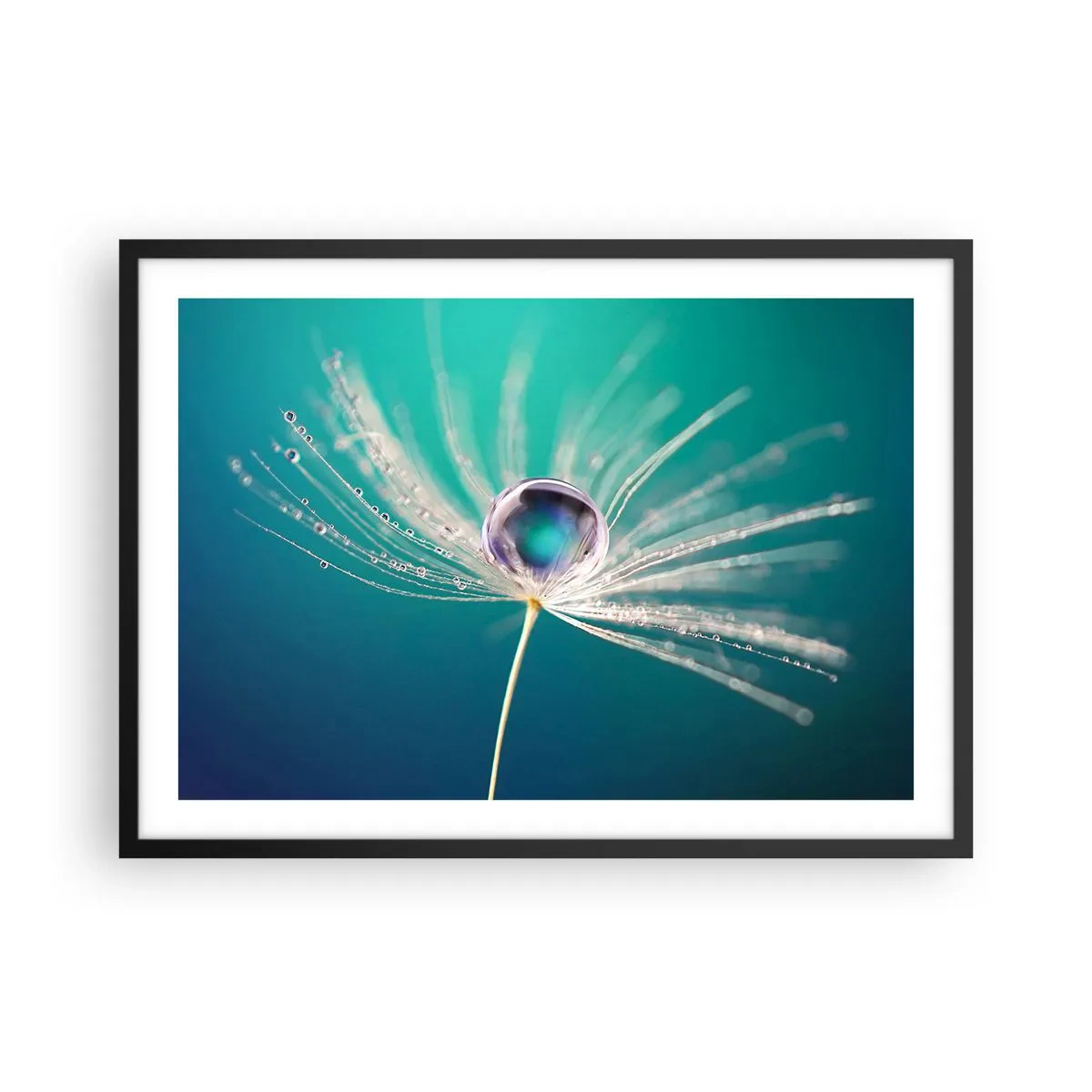 Pôster com moldura preta - Momento místico - 70x50 cm