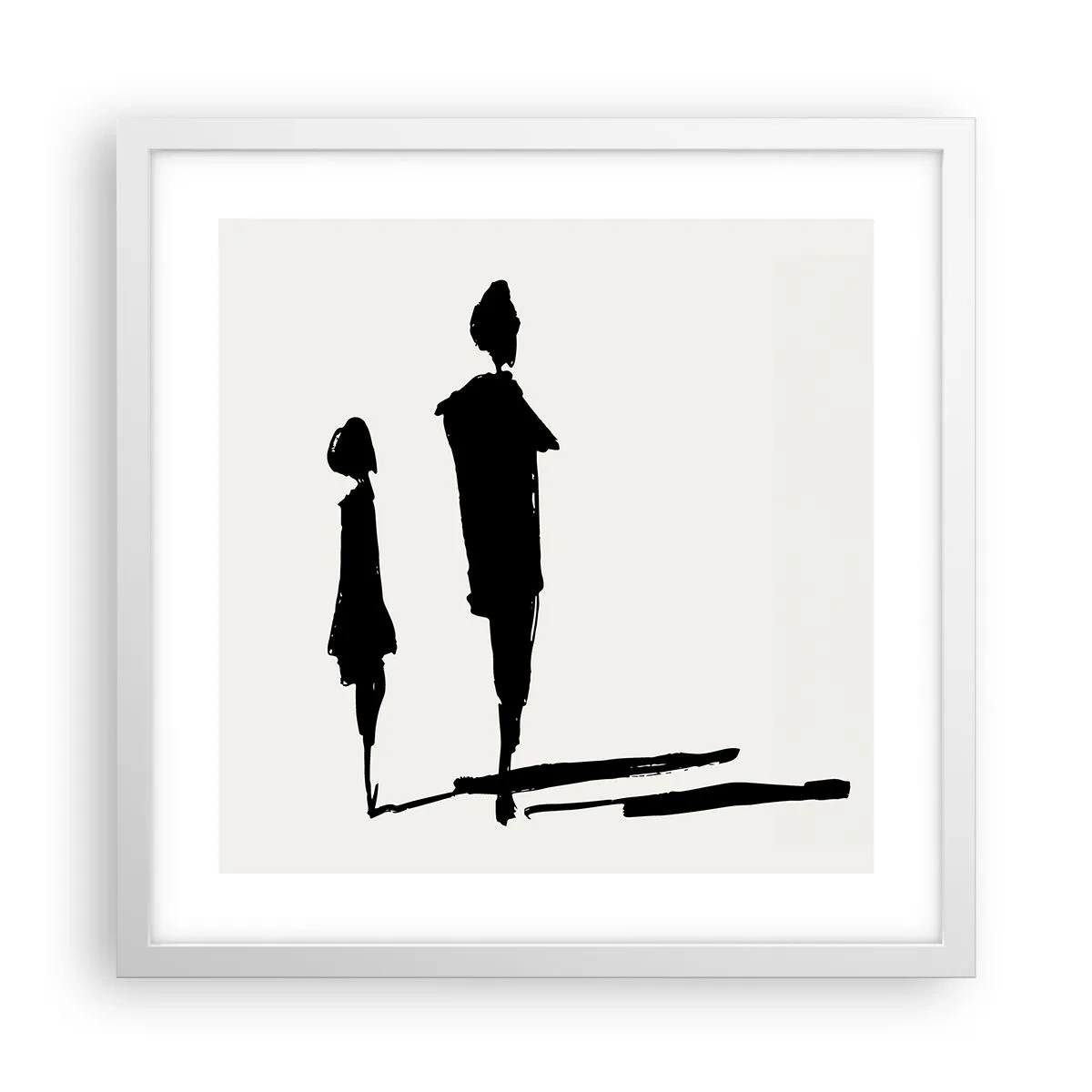 Pôster em moldura branca - Certeza que juntos? - 40x40 cm