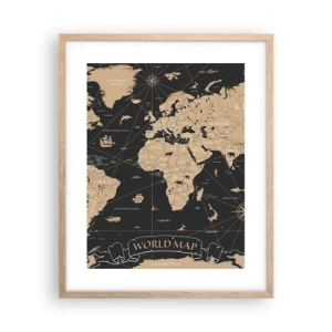 Pôster com moldura de carvalho claro - Os limites do meu mundo - 40x50 cm