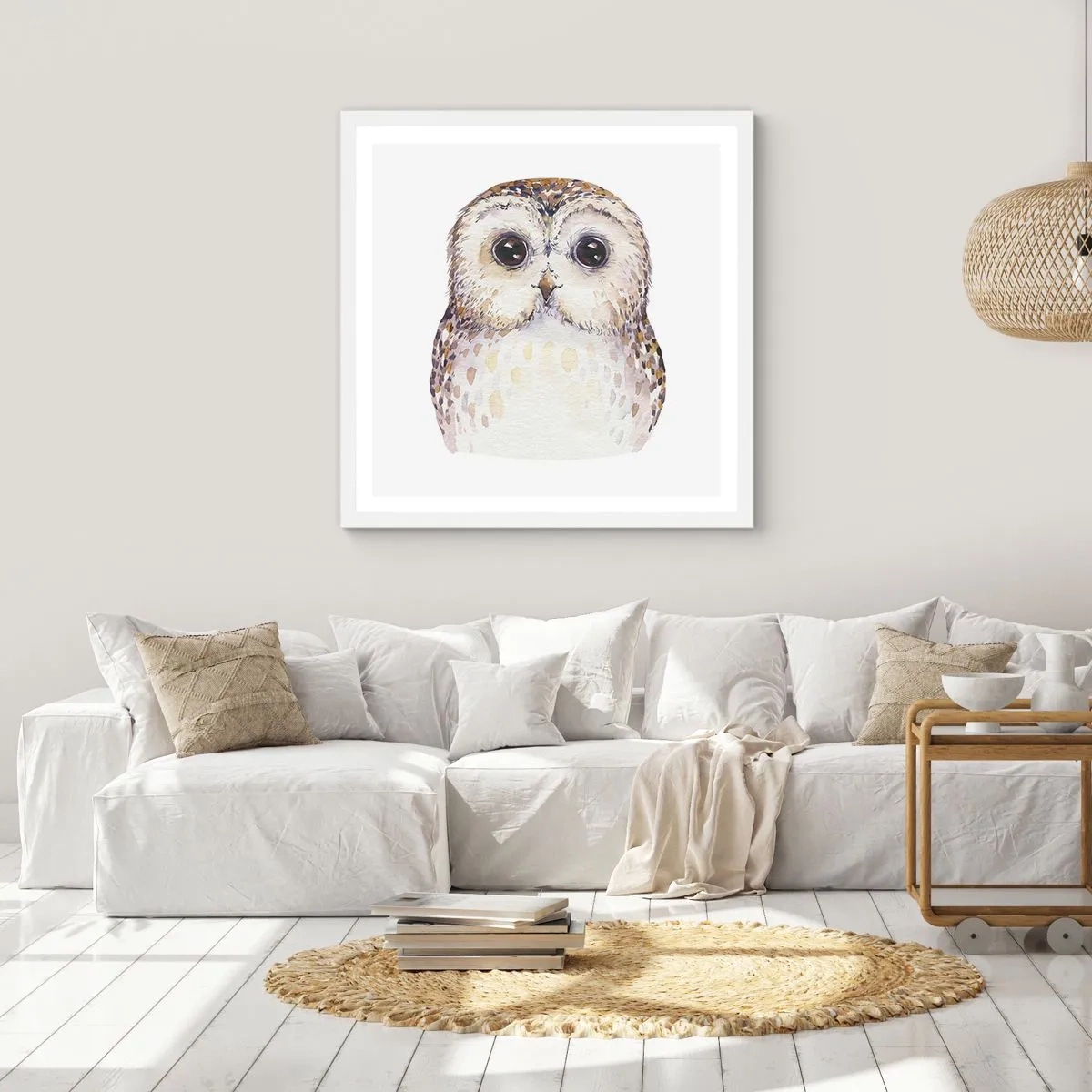 Pôster em moldura branca - Olhe-me nos olhos - 50x50 cm