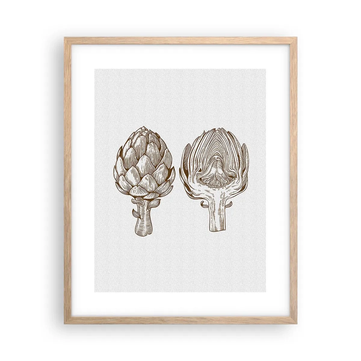 Pôster com moldura de carvalho claro - Aula de anatomia - 40x50 cm