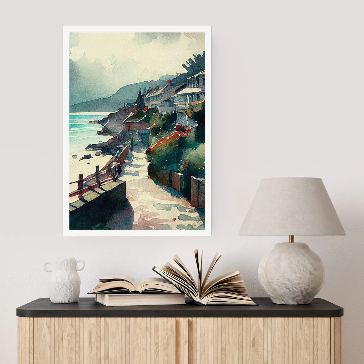 Pôster - Cidade mediterrânea - 50x70 cm
