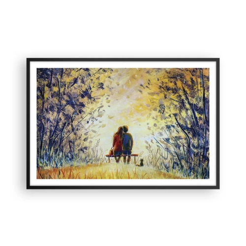 Pôster com moldura preta - Um momento mágico - 91x61 cm