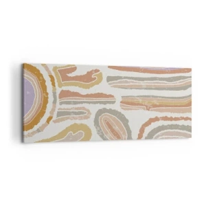 Quadro em tela - Secções transversais coloridas - 100x40 cm