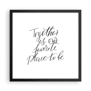 Pôster com moldura preta - Também sente isso? - 40x40 cm