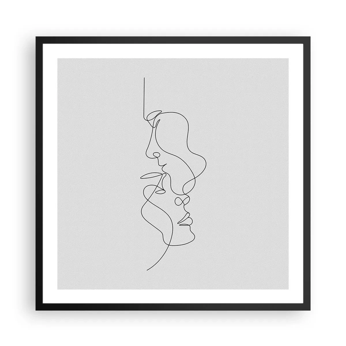 Pôster com moldura preta - O calor dos desejos amargos - 60x60 cm