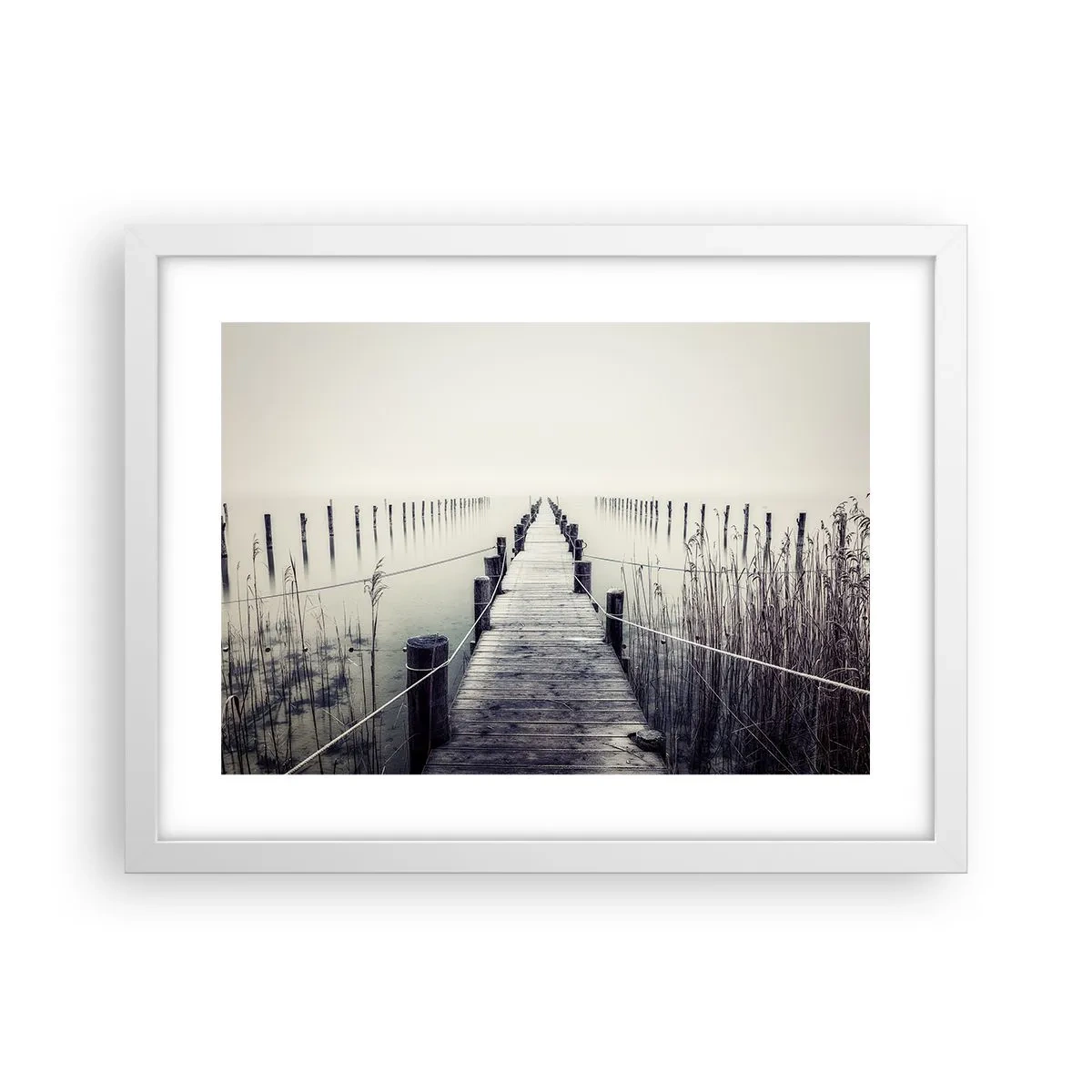 Pôster em moldura branca - Mergulhe em paz - 40x30 cm