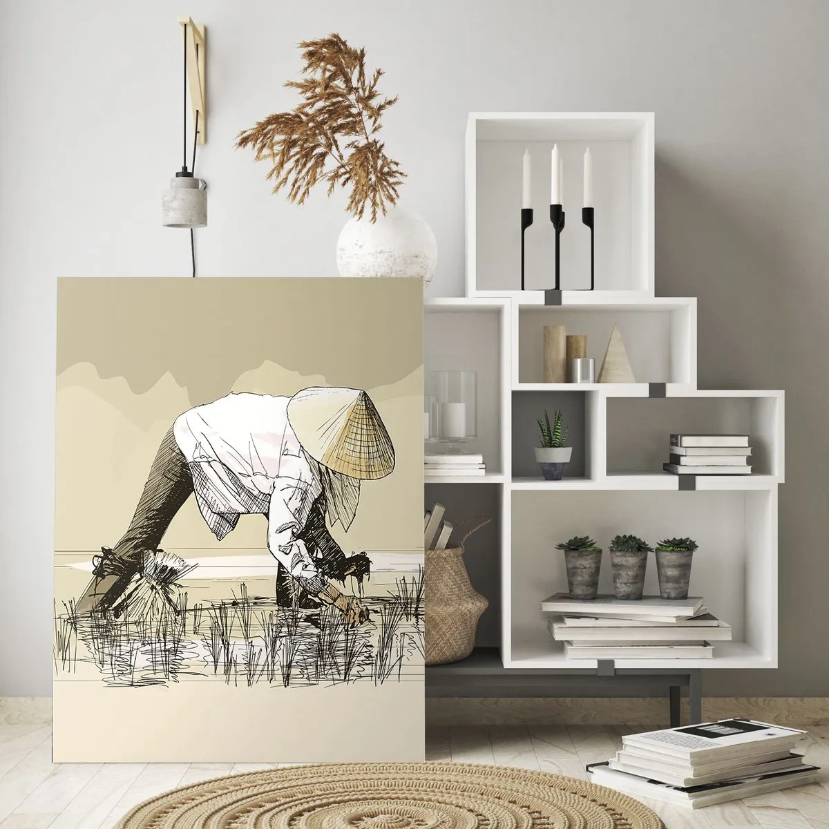 Quadro em vidro - Boa colheita - 50x70 cm