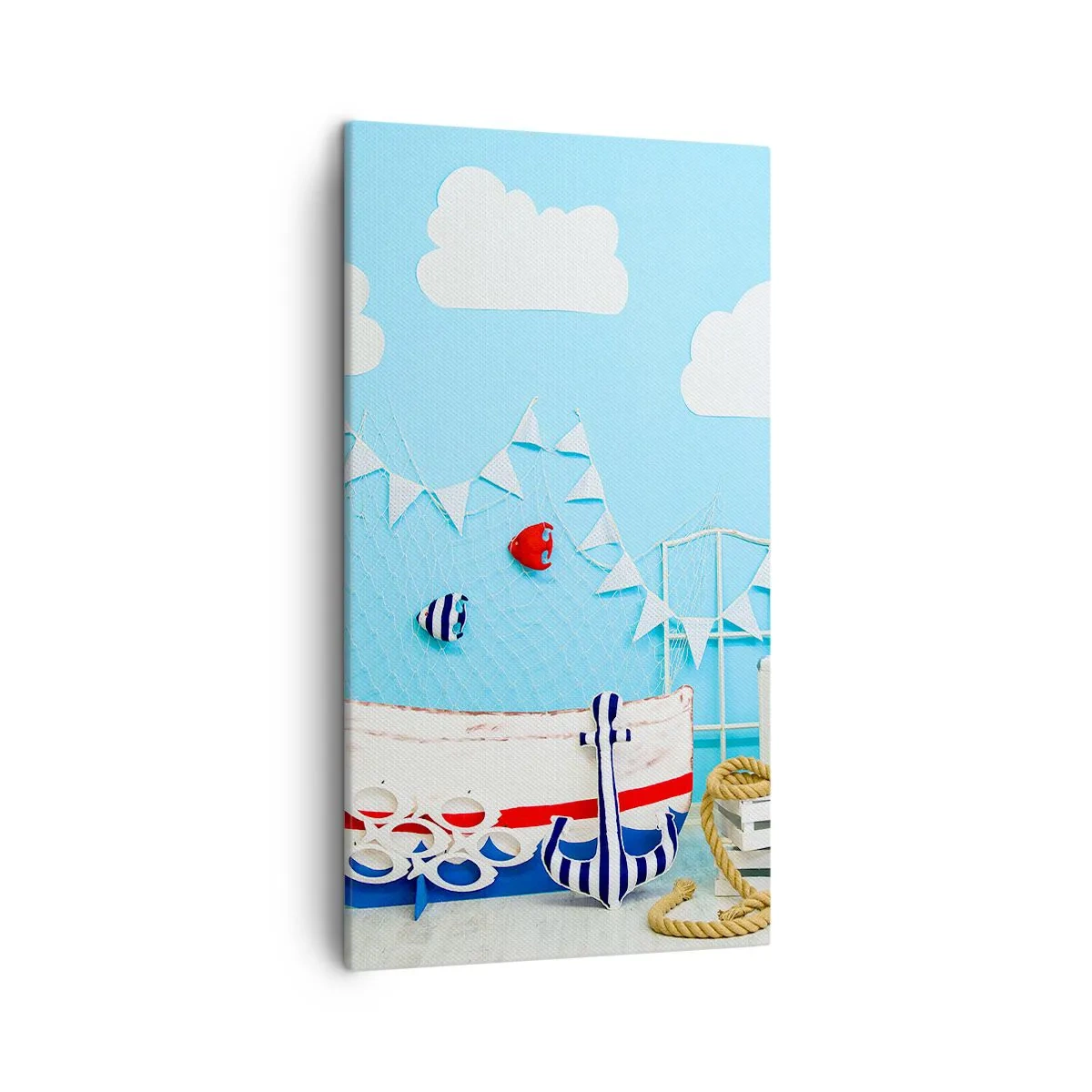 Quadro em tela - Saudade infantil da aventura - 45x80 cm