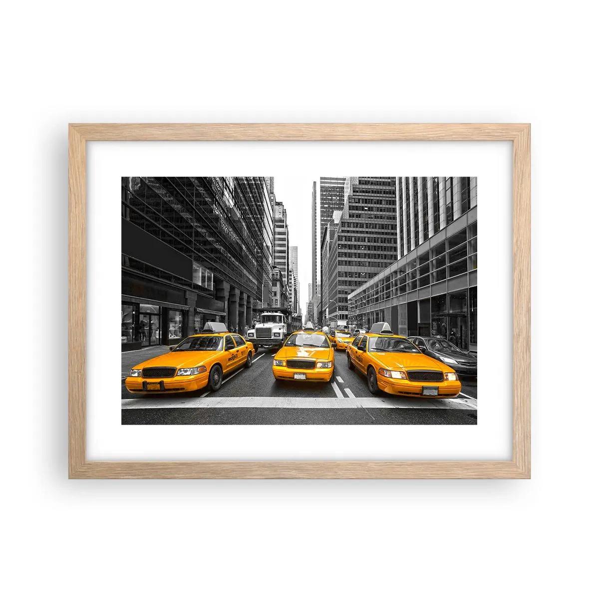 Pôster com moldura de carvalho claro - Somos a cor da cidade - 40x30 cm