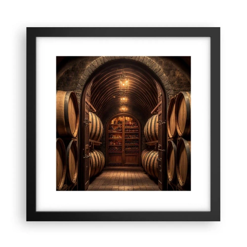 Pôster com moldura preta - Porão atmosférico - 30x30 cm