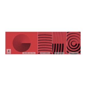 Amostra de papel de parede Premium Sand - Movimento circular - Minimalismo, Roda, Linhas - 100x30 cm