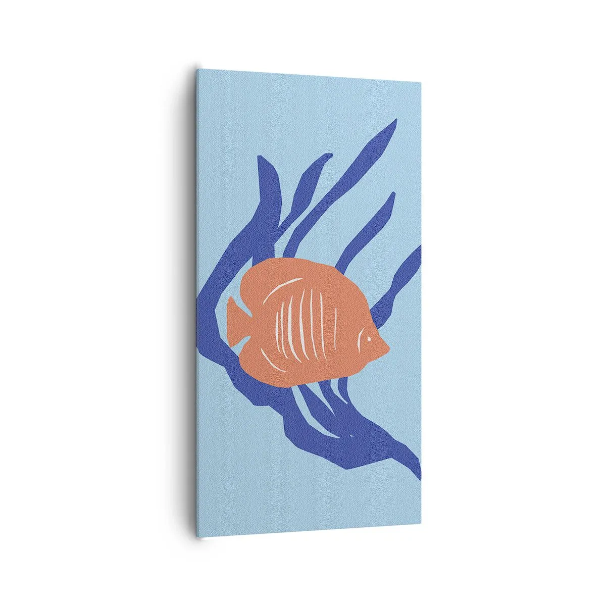 Quadro em tela - Habitante das águas de coral - 65x120 cm