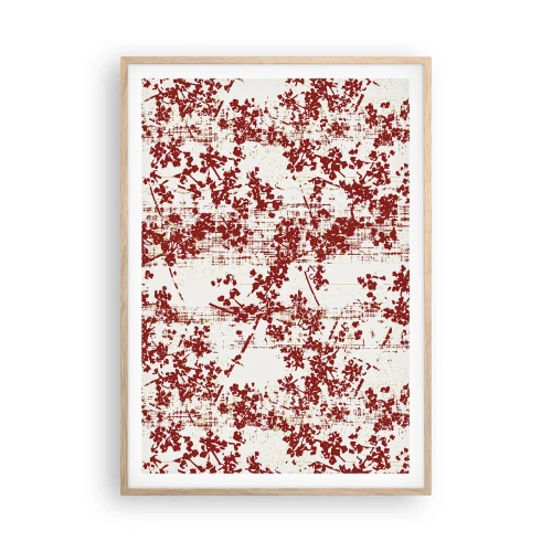 Pôster com moldura de carvalho claro - Como chita antiga - 70x100 cm