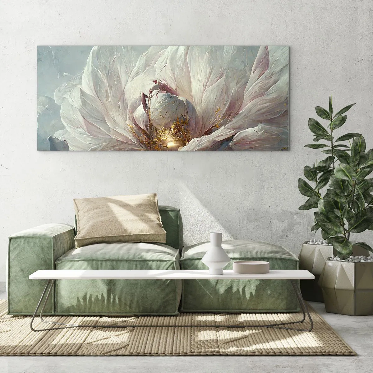 Quadro em vidro - Floresce uma vez a cada cem anos - 100x40 cm