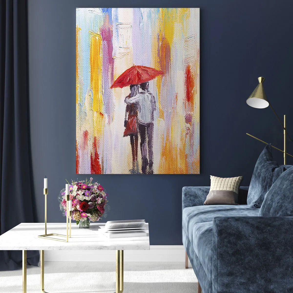 Quadro em vidro - Que continue a chover - 50x70 cm