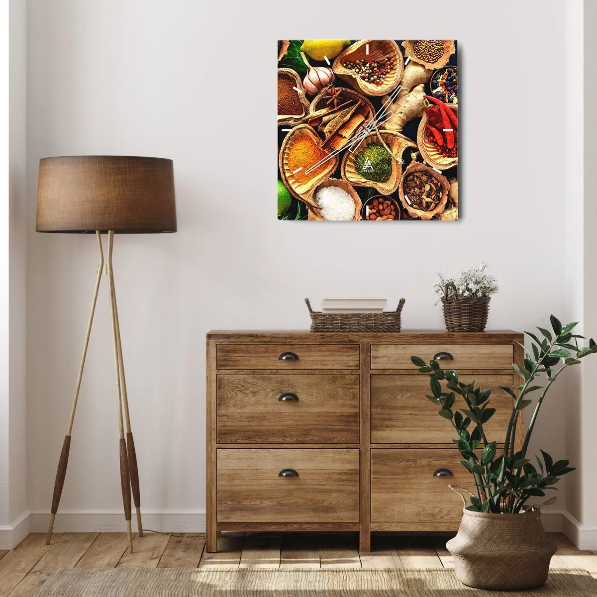 Relógio de parede - Relógio em vidro - Leve o que quiser - 30x30 cm