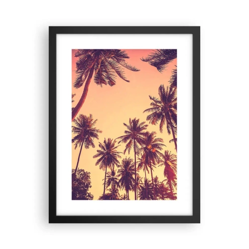 Pôster com moldura preta - Variação tropical - 30x40 cm