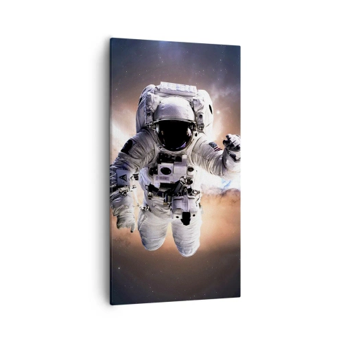 Quadro em tela - Saudações do espaço - 55x100 cm