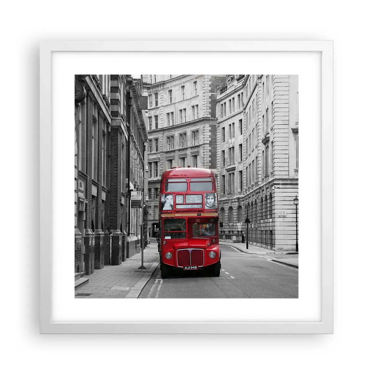 Pôster em moldura branca - A vida quotidiana não deve ser cinzenta - 40x40 cm