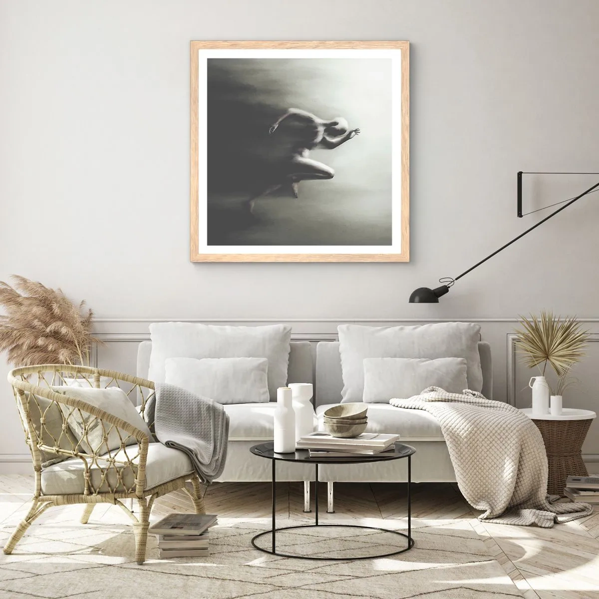 Pôster com moldura de carvalho claro - Irresistível - 50x50 cm