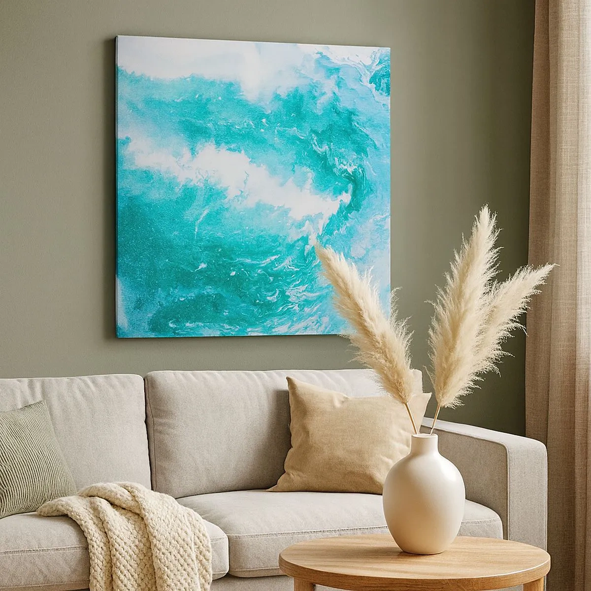 Quadro em tela - No núcleo da água - 30x30 cm