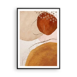 Pôster com moldura preta - Redondeza e movimento - 70x100 cm
