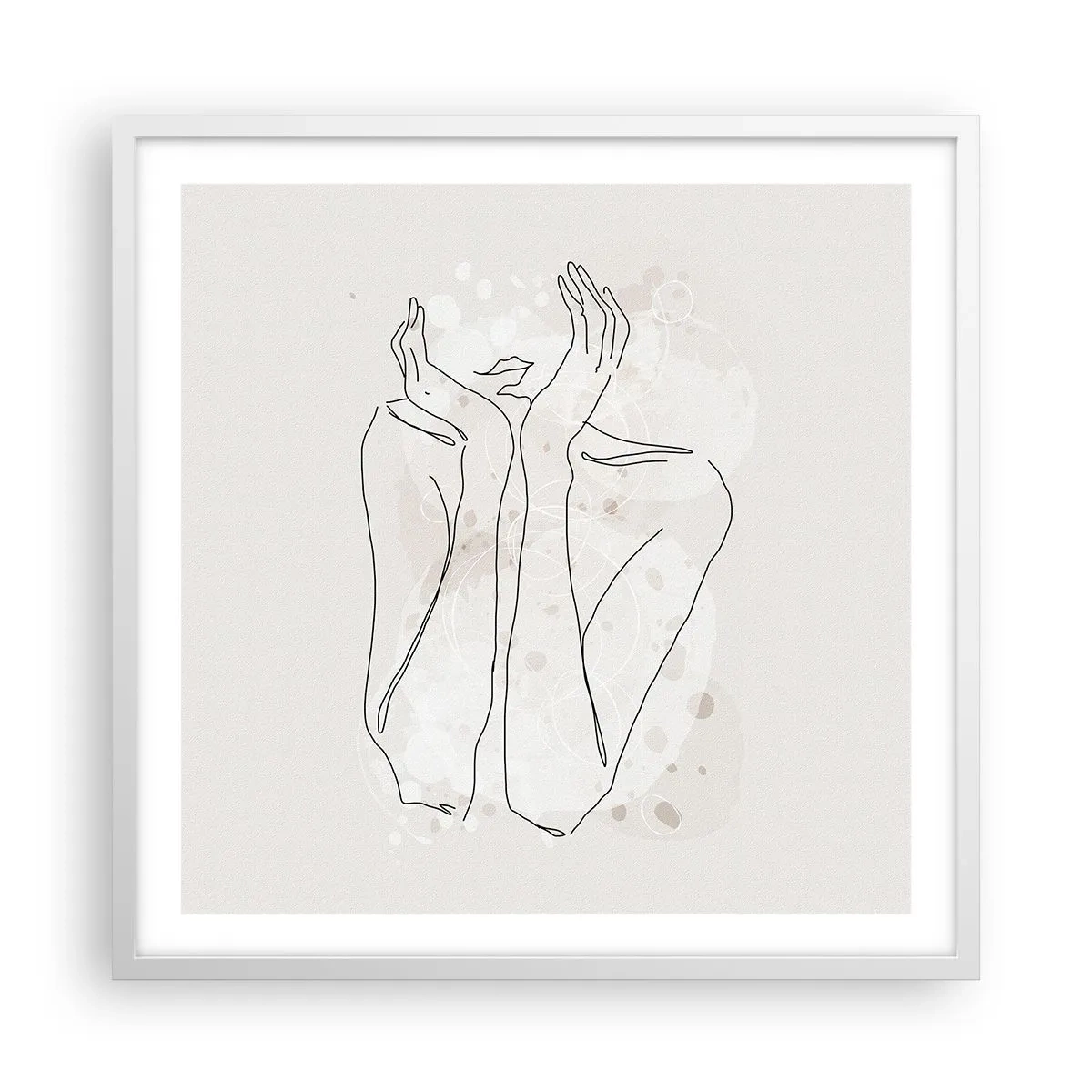 Pôster em moldura branca - Momento de sonho - 60x60 cm