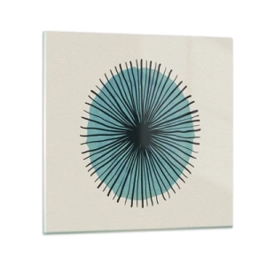 Quadro em vidro - Radiante sobre o azul - 70x70 cm