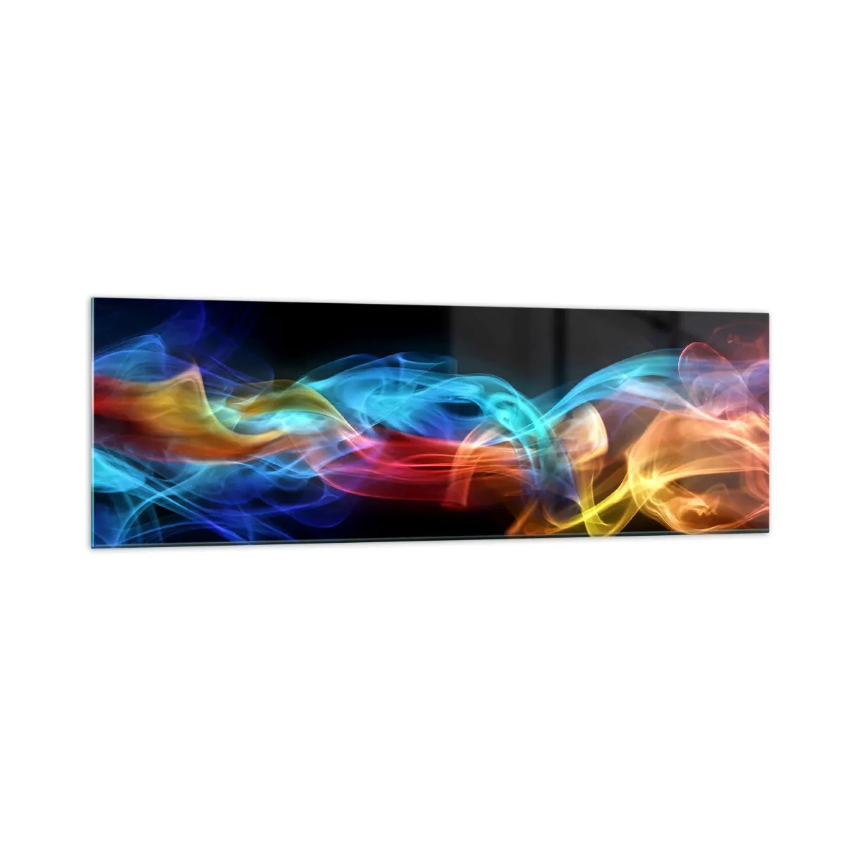 Quadro em vidro - Dança da névoa em arco-íris - 160x50 cm