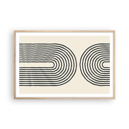 Pôster com moldura de carvalho claro - Em um momento... - 91x61 cm