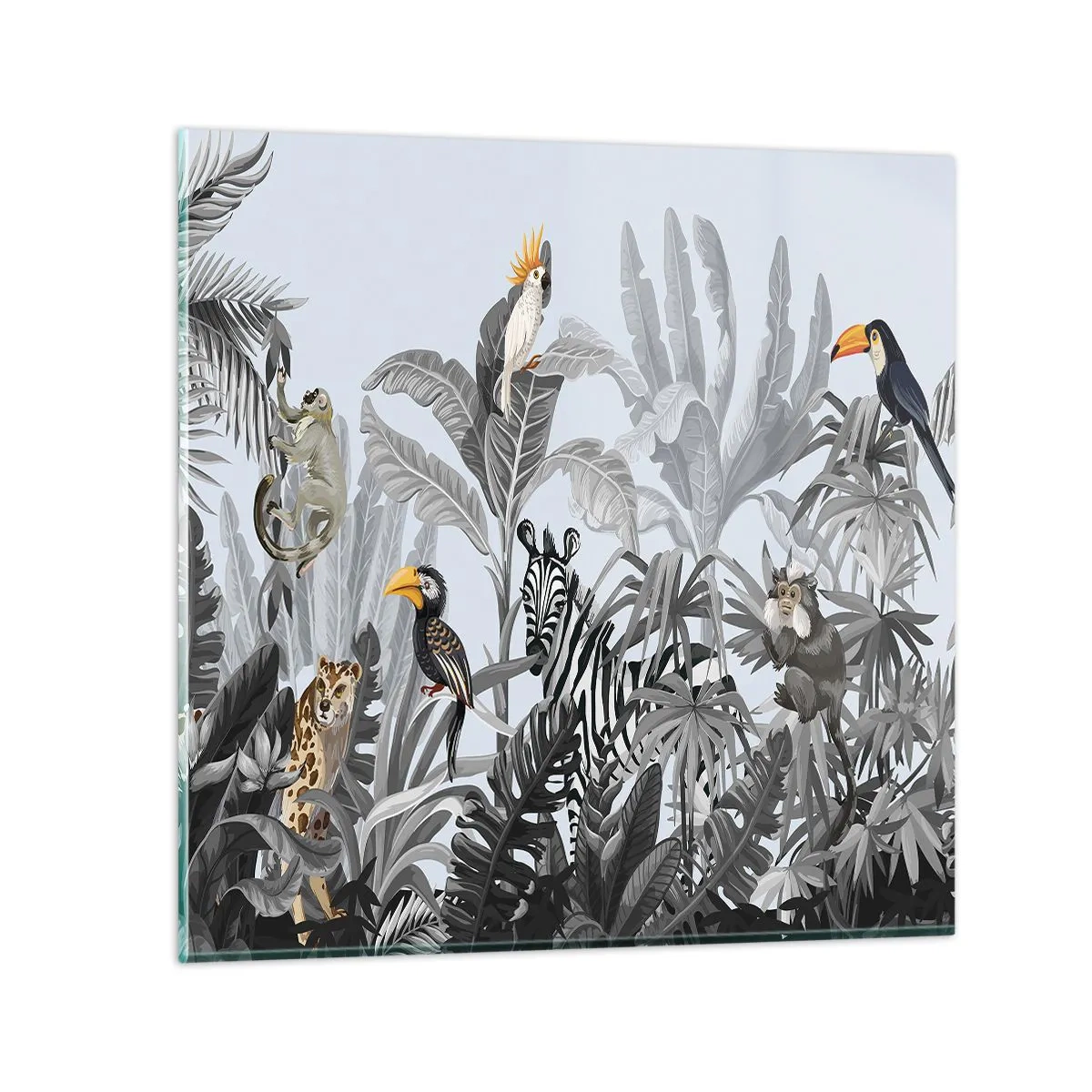 Quadro em vidro - Conto de fadas africano - 30x30 cm