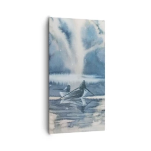 Quadro em tela - Pescadores no seu paraíso - 65x120 cm
