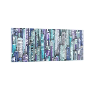 Quadro em vidro - Azul do céu - 100x40 cm