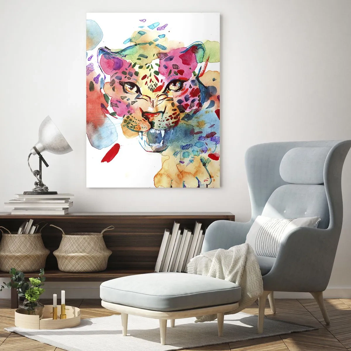Quadro em vidro - A Bela e a Fera - 50x70 cm