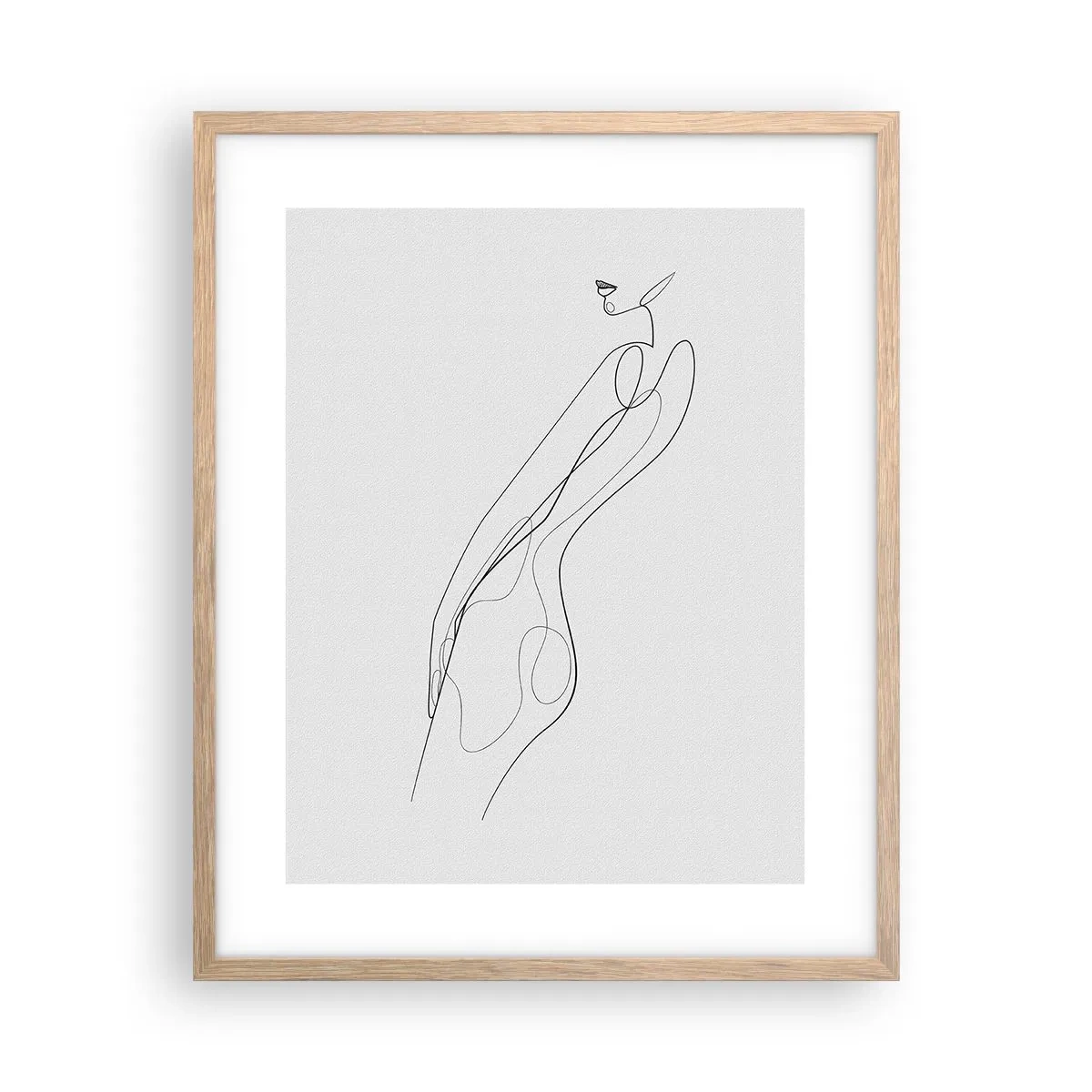 Pôster com moldura de carvalho claro - Apenas uma promessa - 40x50 cm