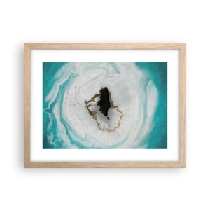 Pôster com moldura de carvalho claro - Penetrar no interior - 40x30 cm