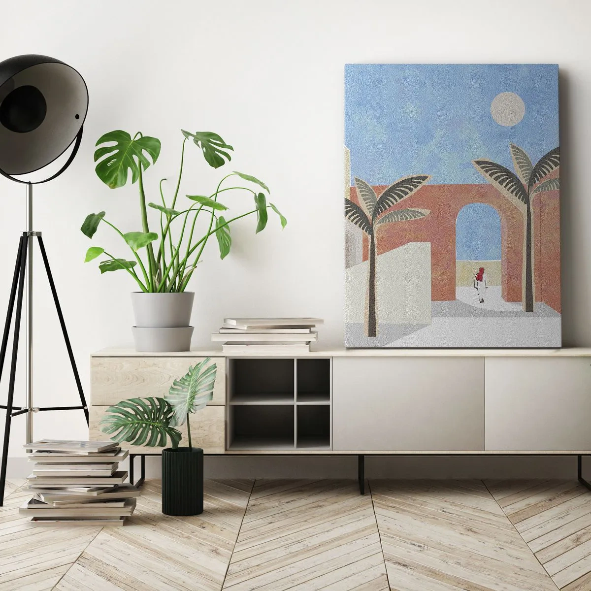 Quadro em tela - Dia árabe - 45x80 cm