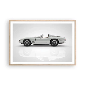 Pôster com moldura de carvalho claro - A promessa de diversão - 91x61 cm