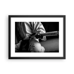 Pôster com moldura preta - Alma guerreira - 40x30 cm