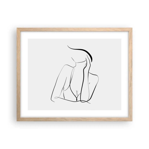 Pôster com moldura de carvalho claro - Na onda dos sonhos - 50x40 cm