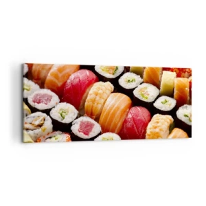 Quadro em tela - Cores e sabores da Ásia - 100x40 cm