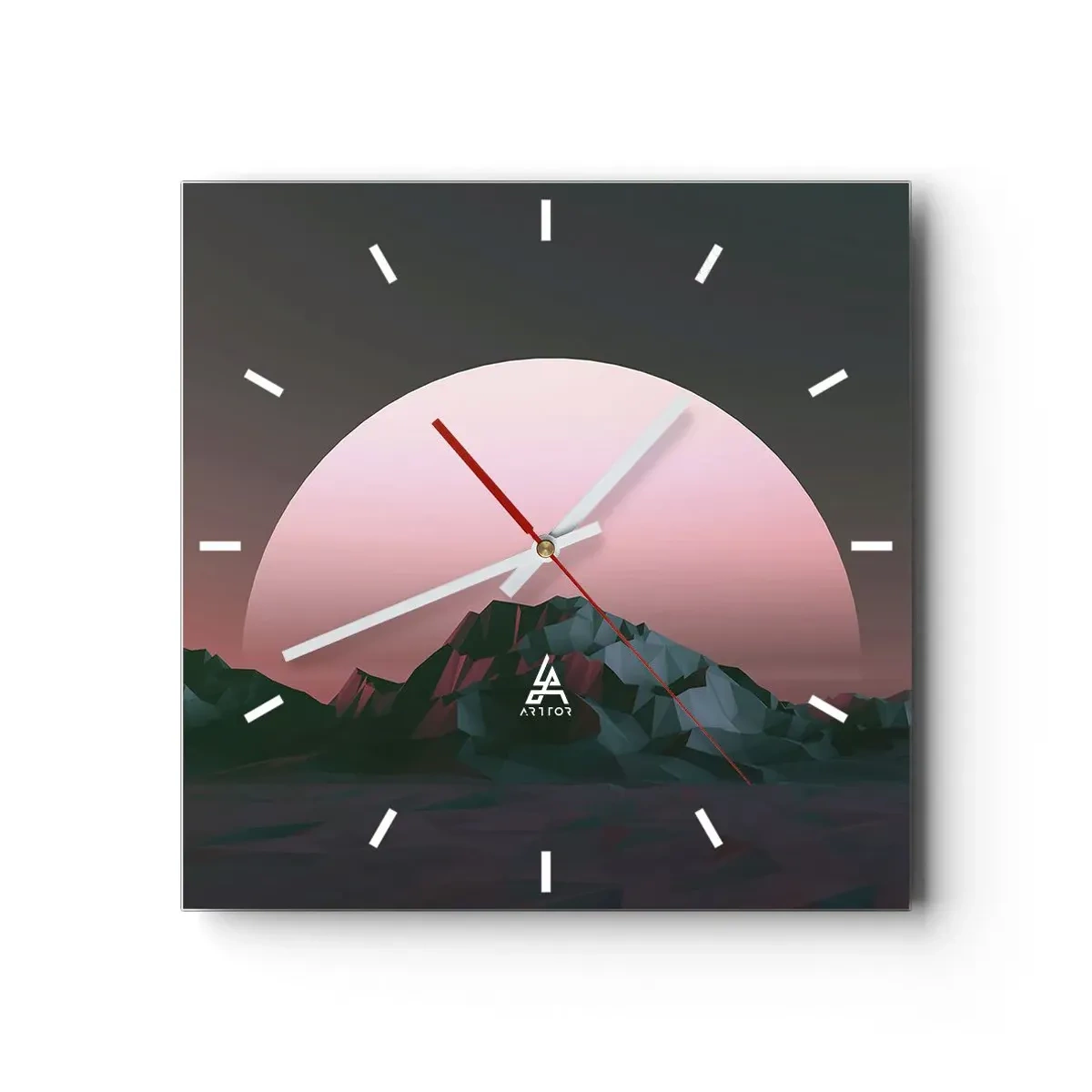 Relógio de parede - Relógio em vidro - Numa galáxia vizinha - 40x40 cm