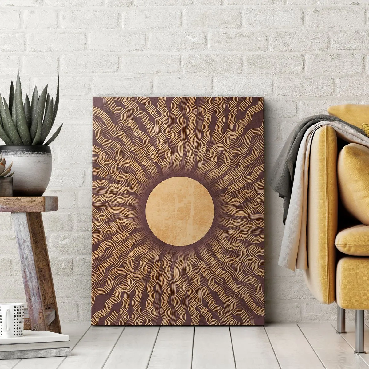 Quadro em tela - Ícone do sol - 50x70 cm
