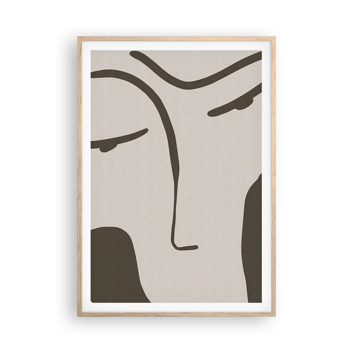 Pôster com moldura de carvalho claro - Como uma pintura de Modigliani - 70x100 cm